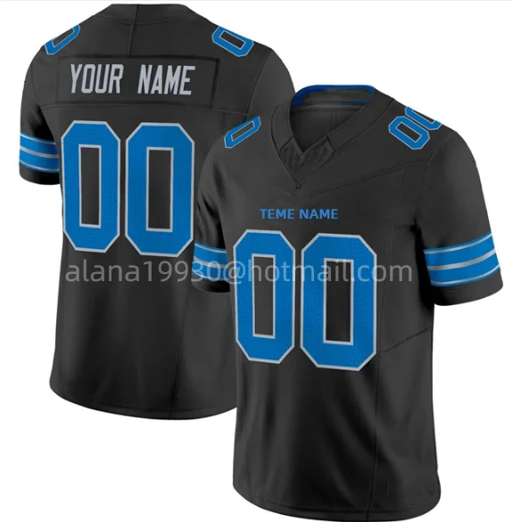 Custom Detroit F.U.S.E. Football Jersey  Amon-Ra St. Brown #97 Aidan Hutchinson #26 Jahmyr Gibbs #16 Jared Goff 20 Barry Sanders