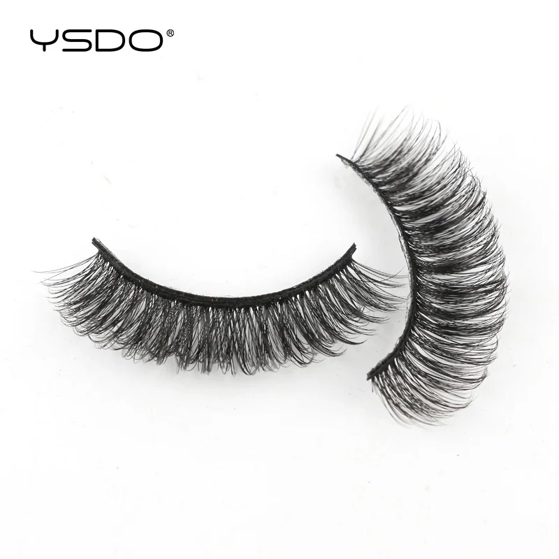 YSDO 10 Đôi Chồn Giả Hàng Mi Trang Điểm Lông Mi Giả Mở Rộng Tự Nhiên Lông Tơ 3d Chồn Lông Mi Maquiagem Tập Giả Cils