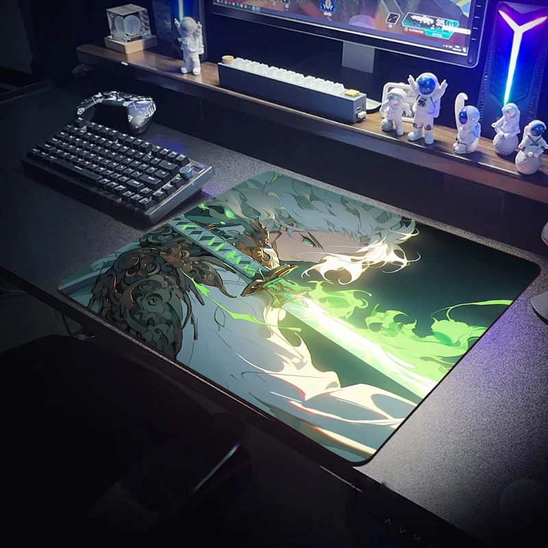 

Cool Boy Waterproof Mouse Pad AntifoulingGreen Mats Handsome Office Carpet 90x40 45x40 Rug Desk Accessories Aesthetic Extended