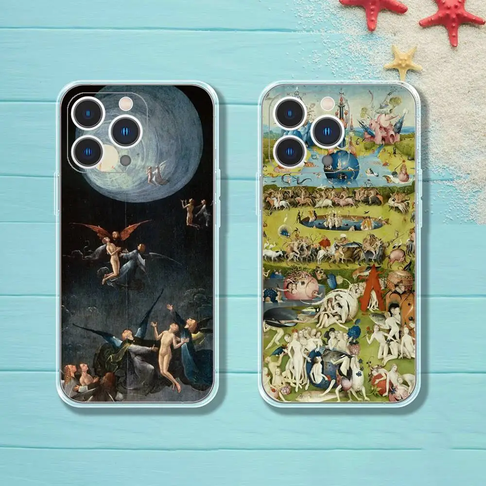 

H-Hieronymus Bosch Painting Phone Case iPhone 16 17 15 14 13 12 11 Pro Max Plus Mini Clear Full Back Cover Silicone Soft Shell