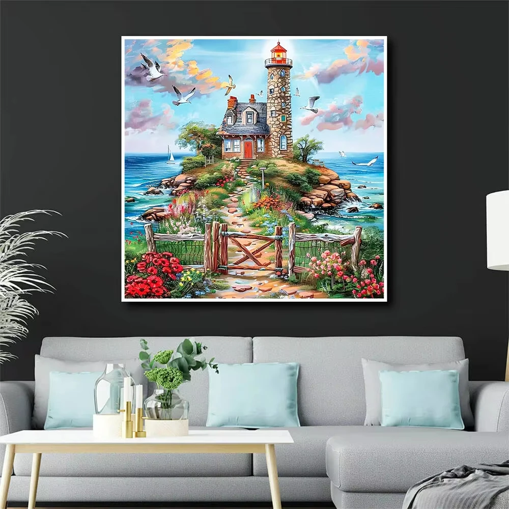 

Пазлы с пейзажем у побережья и чайками, 500/1024 элемента, сложная семейная игра для игровой комнаты, спальни, подарок, без рамки