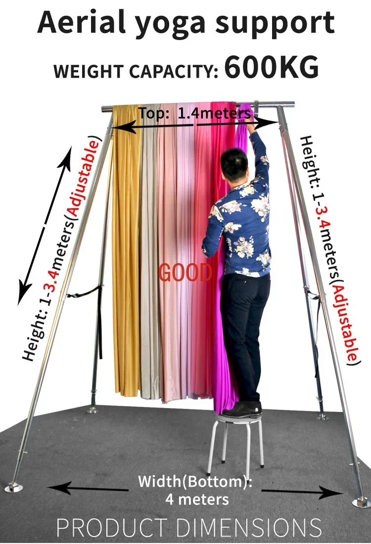 PRIOR FITNESS Aerial Yoga Outdoor Business Show Stand Hammock Satin Stand Aerial Yoga Hammock Stand Aerial Yoga Rigging