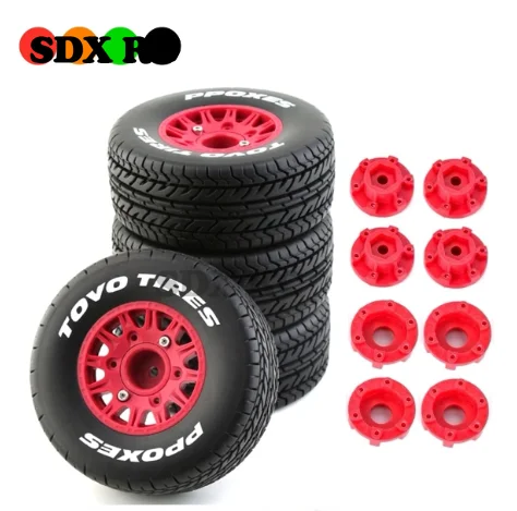 

4Pcs 113mm 1/8 1/10 Short Course Truck Tire with 12mm 14mm 17mm Wheel Hex for Slash ARRMA SENTON Vkar SCTX10 HPI RC Car