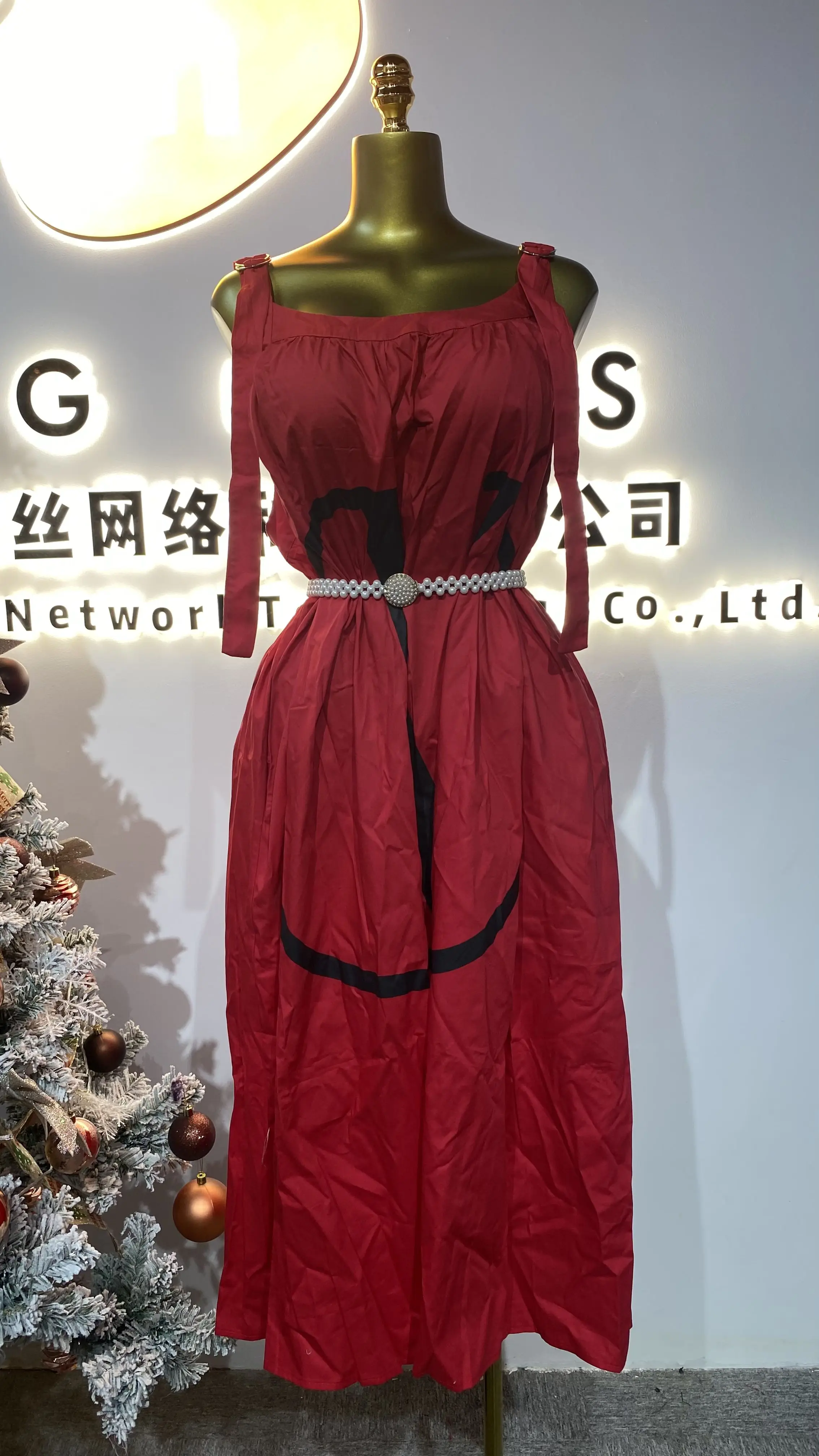 

New design casual dress short sleeve high waist pleated a-line skirt African ladies elegant evening dress-GZMM152