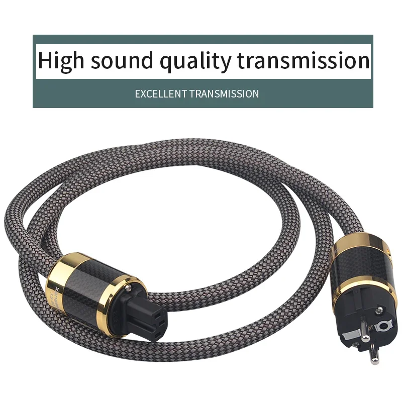 

HiFi 6N Pure Silver Audio Power Cable Top HiFi Speaker wire EU / US Version