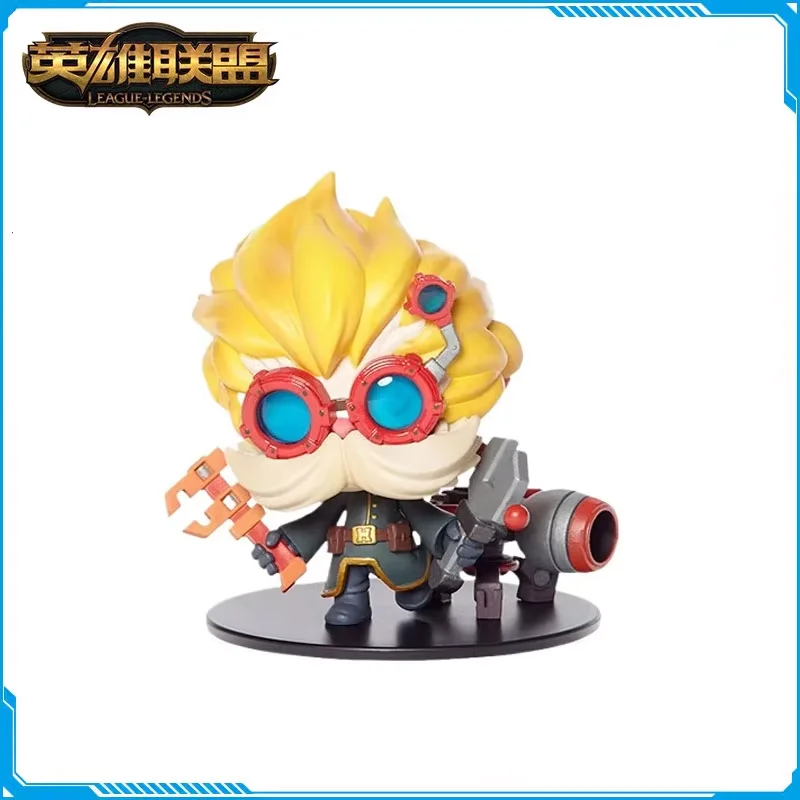 Original LOL League of Legends Heimerdinger Q Version Action Figure Model Desktop Ornaments Kids Gift in Stock