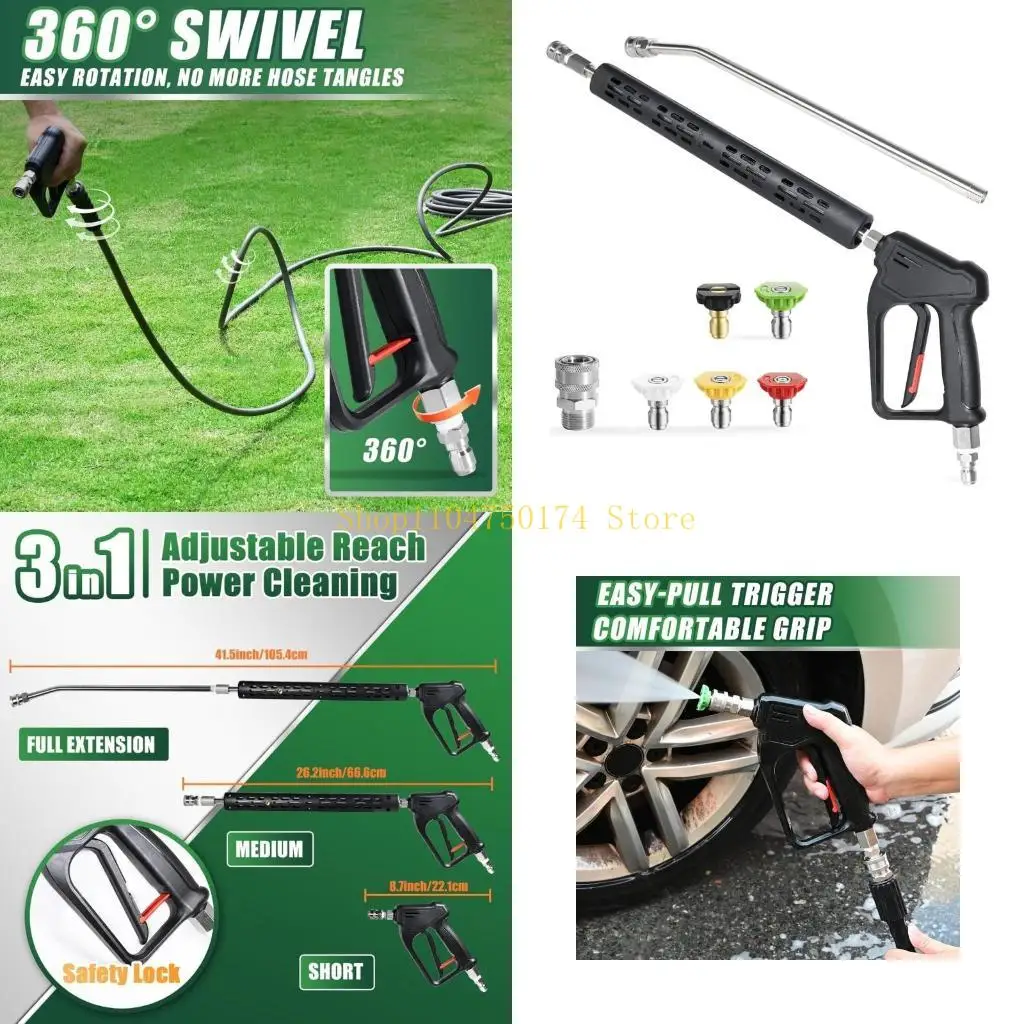 

Upgraded Garden Hose Nozzle Washer Heavy Duty Metal Handheld Water Nozzle High Pressure for Watering Plant Car Washing top sale