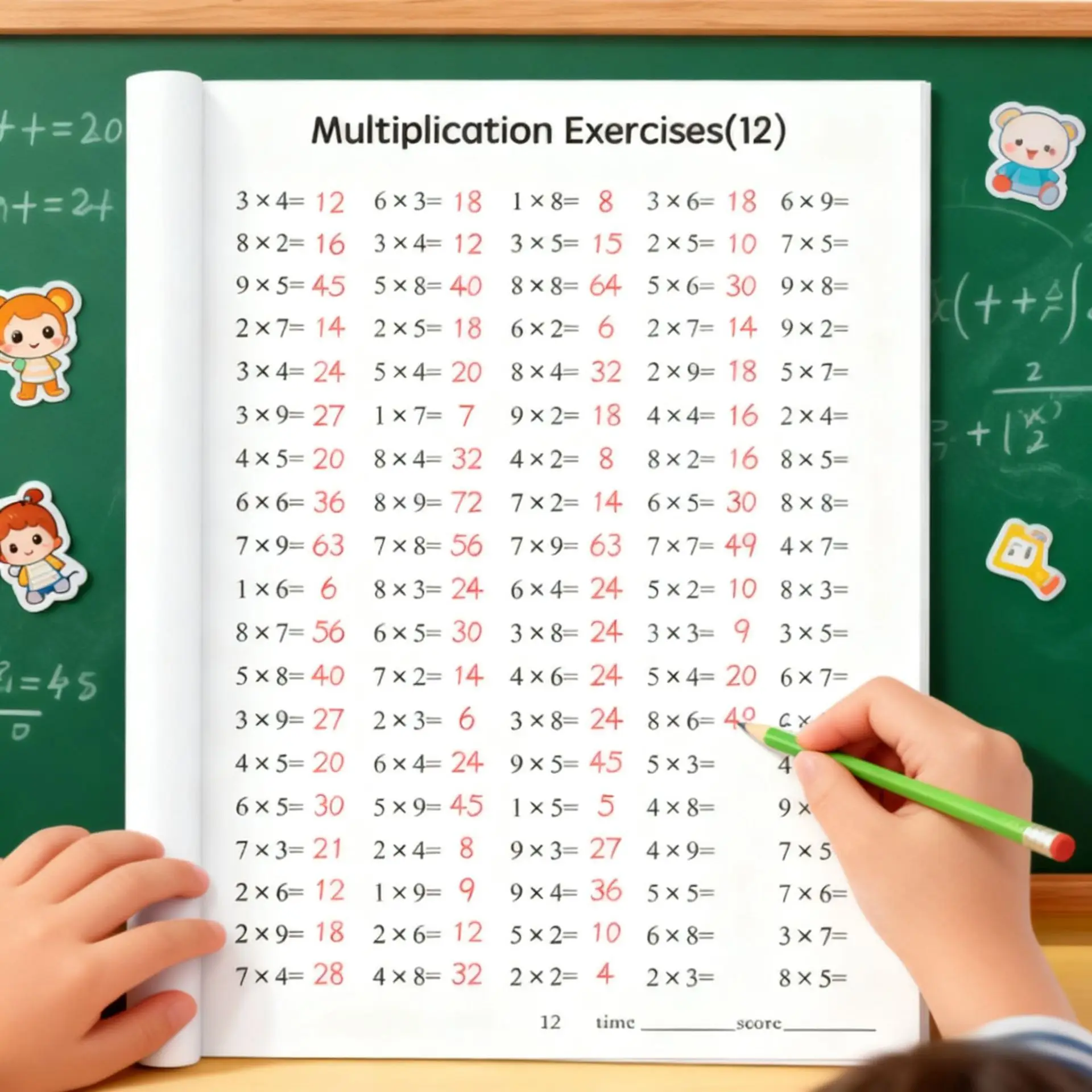 Nine Multiplication and Division Practice Book: Introduction to Mathematical Multiplication and Division Practice Question