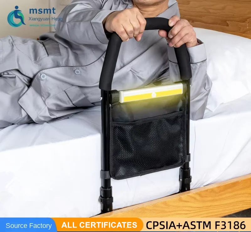 قضبان مساعدة للسرير تركيب مجاني لكبار السن والنساء الحوامل، حاجز حماية منزلي للمساعدة على السرير #2