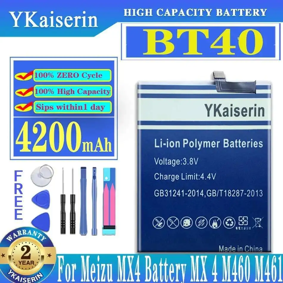 

High Performance For Meizu MX4 Battery MX 4 M460 M461 BT40 4200Mah Mobile Phone