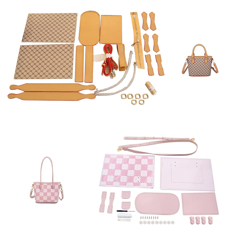 

DIY Handmade Tote Bag Handbag Fashion Cross-Body Leather Crafts Accessory Semi-finished Hand-sewn Material Set