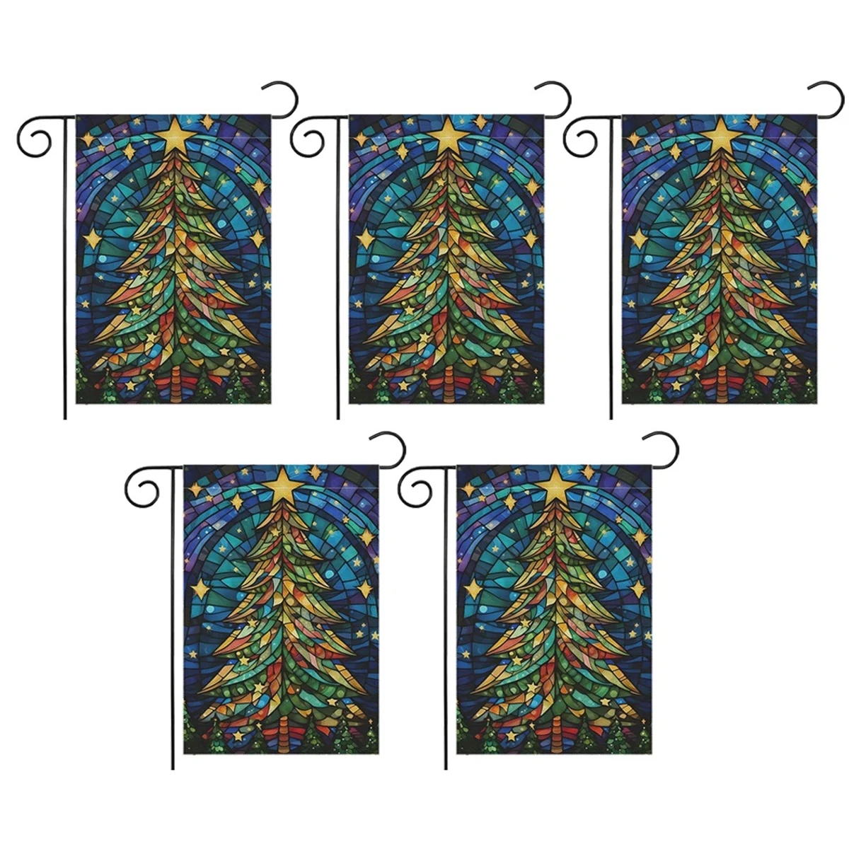 

A72P Christmas Garden Flag Double-Sided Outdoor Use, Christmas Tree Small Garden Flag Suitable for Garden Decoration