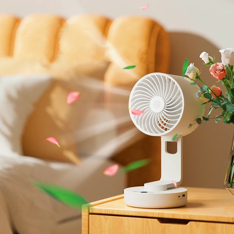 Cordless Electric Fan 4000mAh Portable Air Circulator Fan Desktop Wall Ceiling Air Cooling Cooler Quiet Oscillating Ventilator