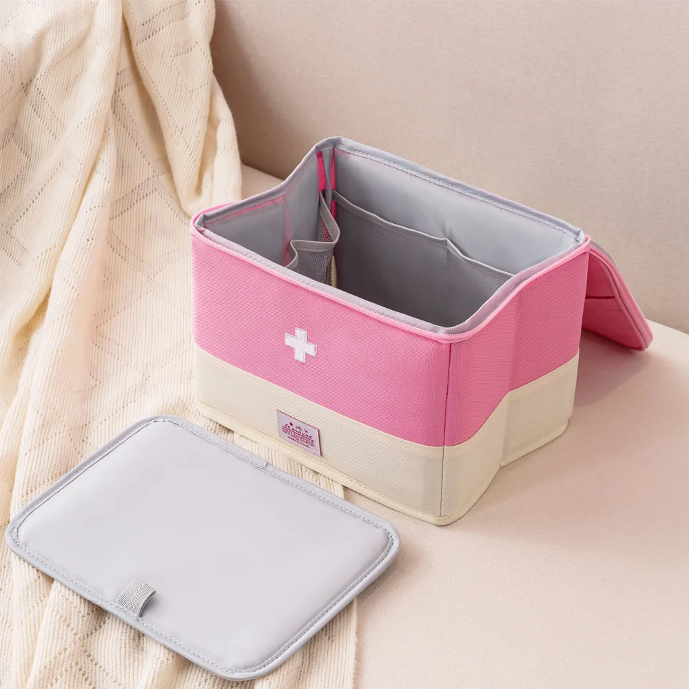 حقيبة تخزين الأدوية المحمولة مكونة من 4 قطع، منظم أدوية ذو سعة كبيرة مع جيوب متعددة، للاستخدام المنزلي في حالات الطوارئ والسفر #2