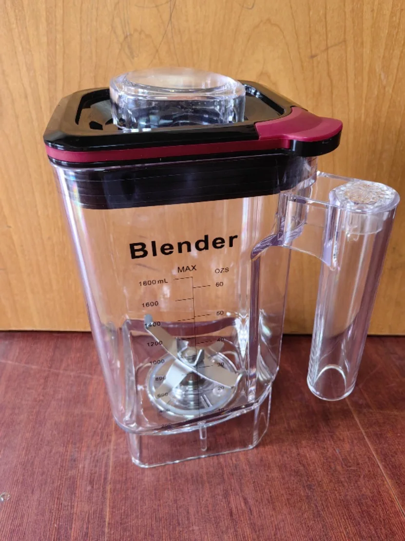 Cuchilla y Tapa para Vaso de Licuadora de 1.8L, Repuesto de Accesorios para Licuadoras Aonuosi/L K S/Weilibao de 1.8 Litros