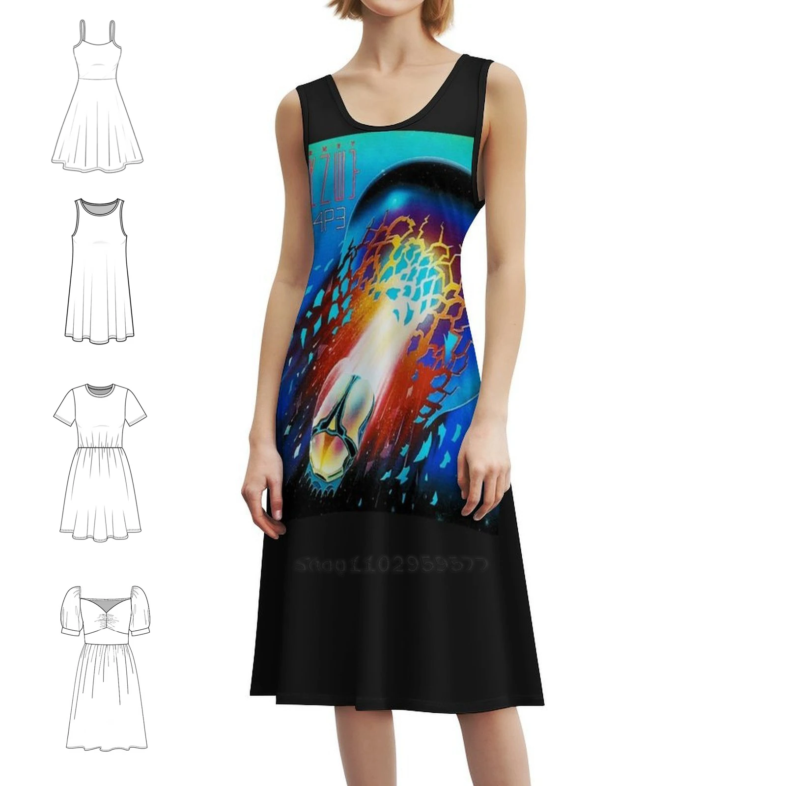 

Богемное платье без рукавов Journey Band Escape Oranye для женщин, пляжные вечерние платья с принтом Journey Band Escape 2021, женское платье Oranye