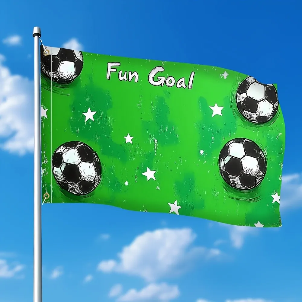 Soccer Fun Goal Polyester Garden Flag Durable Outdoor Yard Decor Home Sports Enthusiast Gift