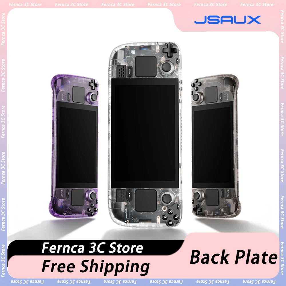 Jsaux Steam Deck Transparent Game Console Back Plate Heat-Dissipation Steamdeck Oled Replacement Cases Cover For Steamdeck Gamer