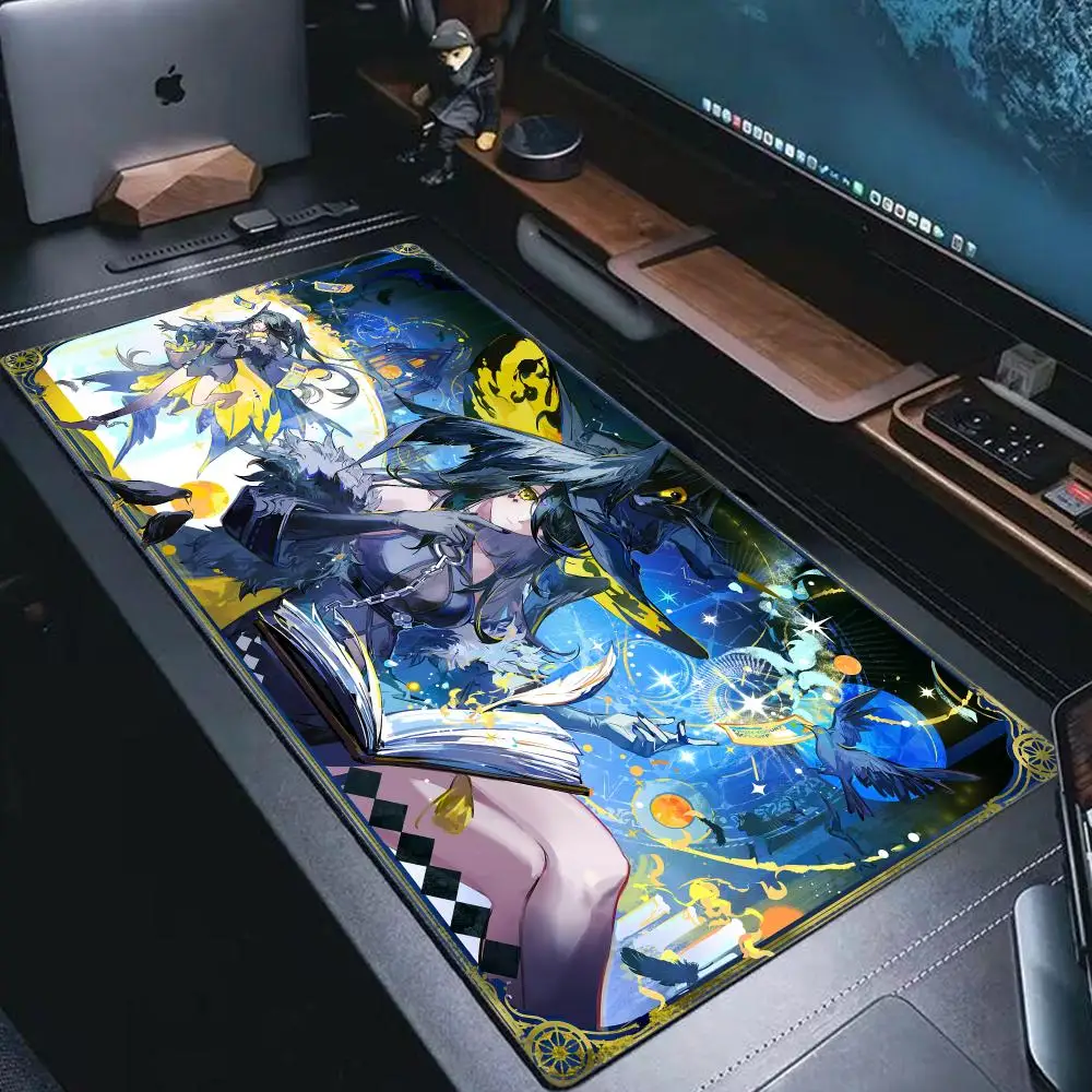 Mouse Pad Blackbird Neverness To Everness Anime Girl Big Mouse Pad Non-Slip Office Accessories Overlock XXL ‌HD Print Desk Mat