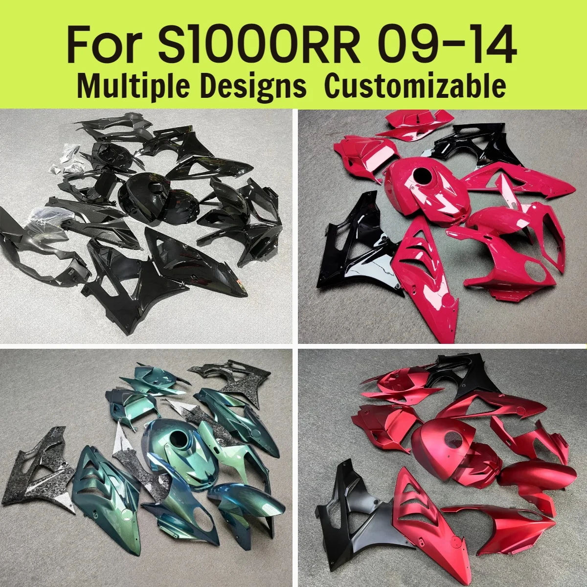 

Body Parts Fairings S 1000RR 2009-2014 Injection Molded Motorcycle Fairing Kit for BMW S1000RR 09-14