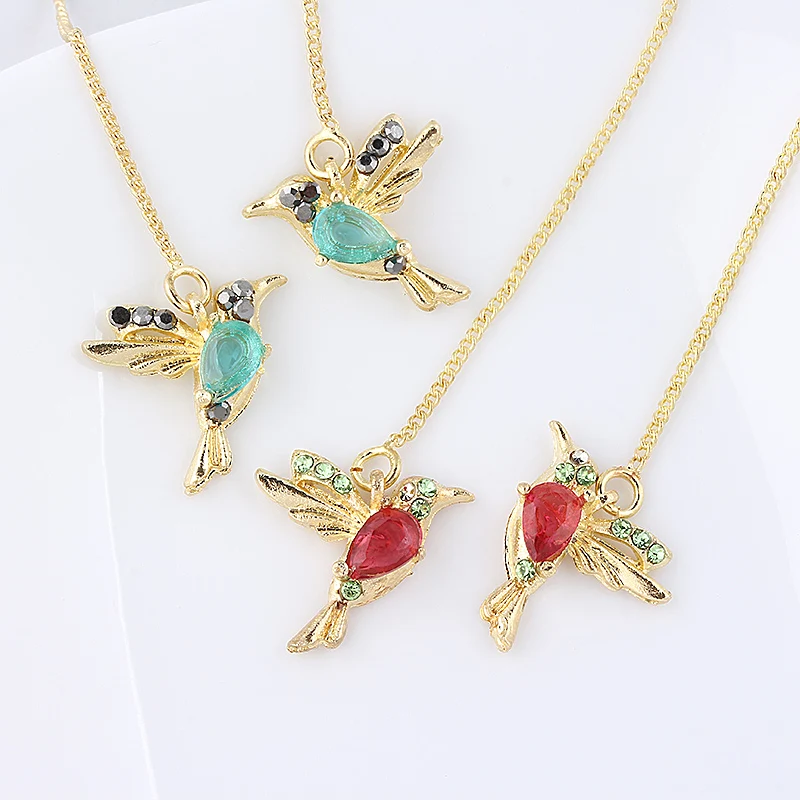 Bird With Spread Wings Earring Fashion Creative Gemstone Pendant Earrings for Women Men Jewelry Accessory Gifts