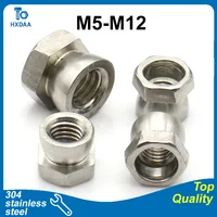 1 /2 /3 /5 /12 Uds M5 M6 M8 M10 M12 304 tuerca de corte de acero inoxidable tuercas de seguridad antirrobo resistentes a manipulaciones