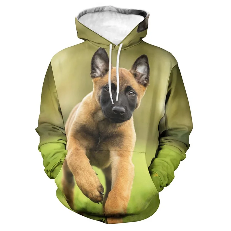 German Shepherd Dog 3D Print Hoodies Men Funny Fashion Pug Dog Graphic Sweatshirts Casual Streetwear Women Hoodie Winter Y2k Top