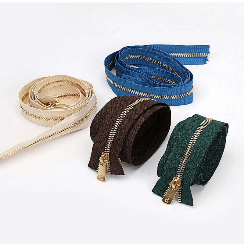 WUTA 5pcs migliore qualità 3 #/5 # Excella cursore con cerniera tira YKK cursore in metallo dorato tirare cerniera in metallo Made in Japan/hong kong