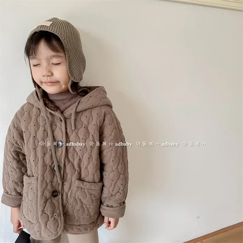 Kid Coat 2023 Children Autumn and Winter Children Winter Korean Version with Cashmere Padded Girl Winter Coat Padded Top