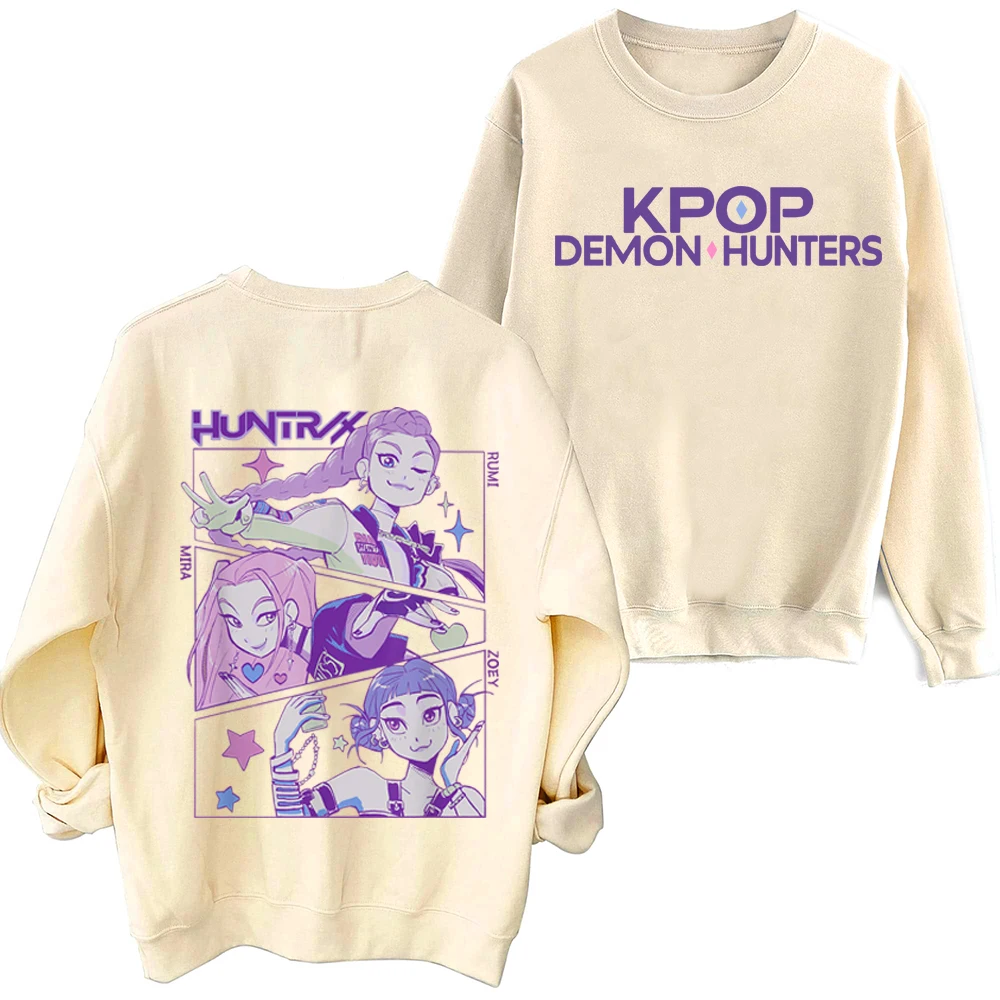 Kpop Demon Hunters 2025 Hot Animeเสื้อกันหนาวOversizeรอบคอแขนยาวHarajuku Sweatshirt