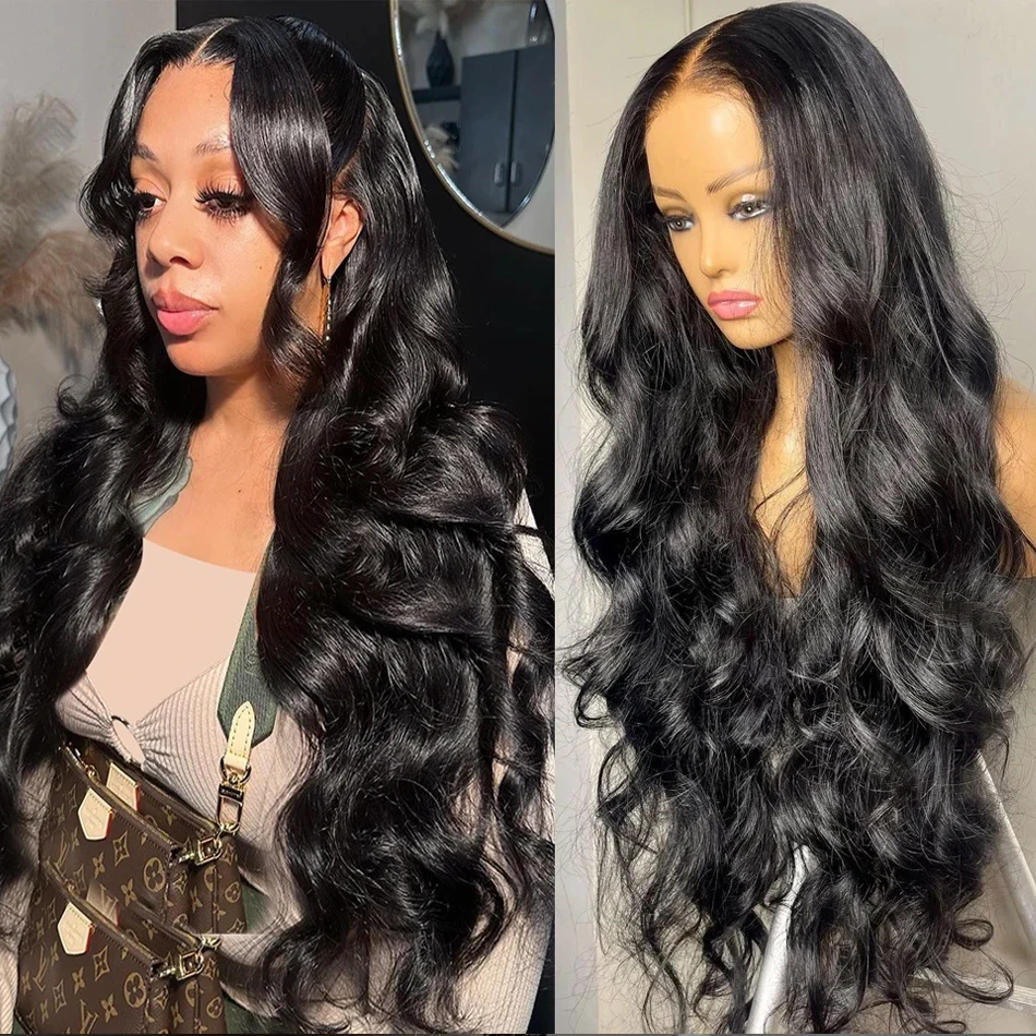 30 32 Inch Brazilian Body Wave 13x4 HD Transparent Lace Front Wig 13x6 Human Hair Lace Frontal Wigs 5x5 Lace Closure Wig 250%