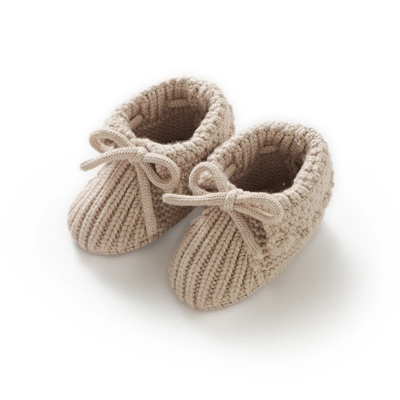 

Newborn Baby Shoes Knitted Boy Girl Bedding Boots Fashion Solid Toddler Child Footwear 0-18M Infant Clothing Accessories Bandage