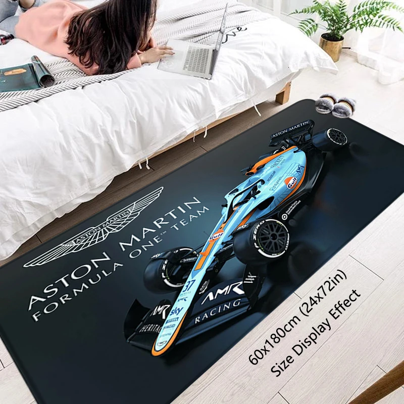 Living Room Carpet ASTON MARTINS Soft Floor Mat Doormats Formula One Bath Mat Kitchen Hallway Foot Rugs Home Decor Birthday Gift