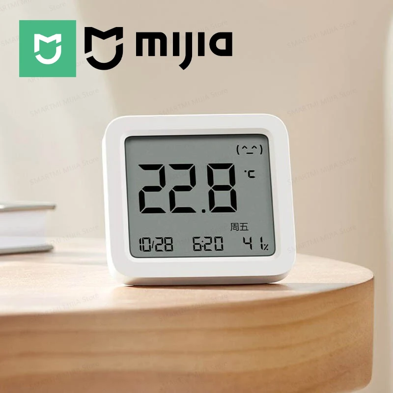 MIJIA Smart Temperature & Humidity Monitor 3, Large LCD, Multi-functional Display, 1.5y Battery Life, App Control, CN Version