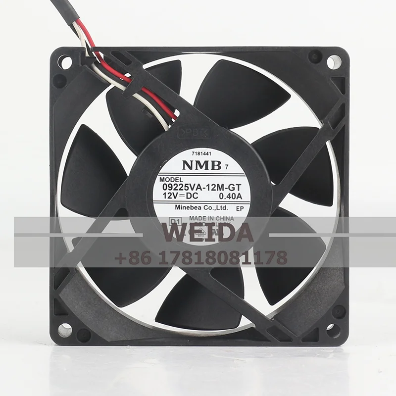 

Chassis fan Original NMB 09225VA-12M-GT 9225 DC 12VDC 0.40A PV inverter cooling fan 90 x 90 x 25MM