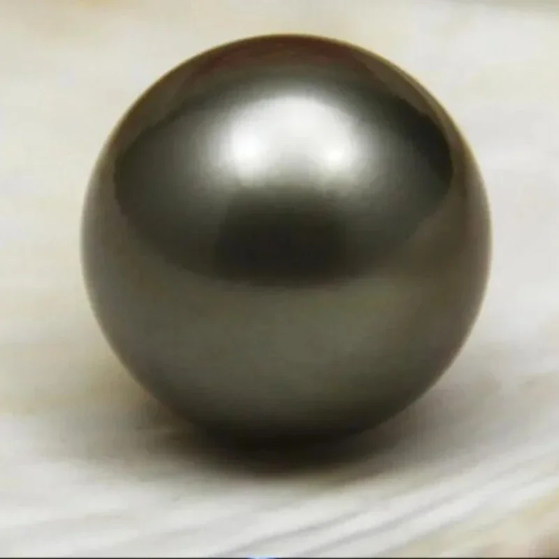 

1PC Natural Black Genuine Loose Pearl (No Hole), DIY Supplies for Pendant/Earrings/Ring, Thoughtful Gift