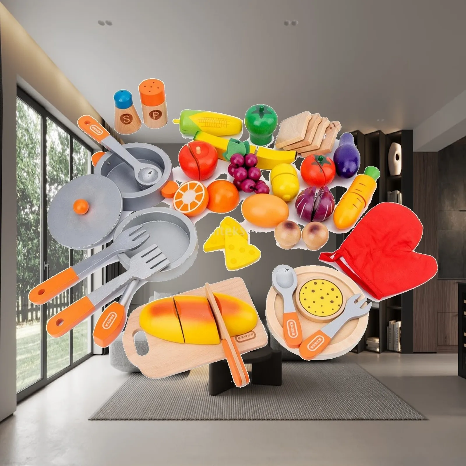 30pcs-wooden-toy-kitchen-set-for-toddlers-pretend-food-play-with-pans-utensils-boards