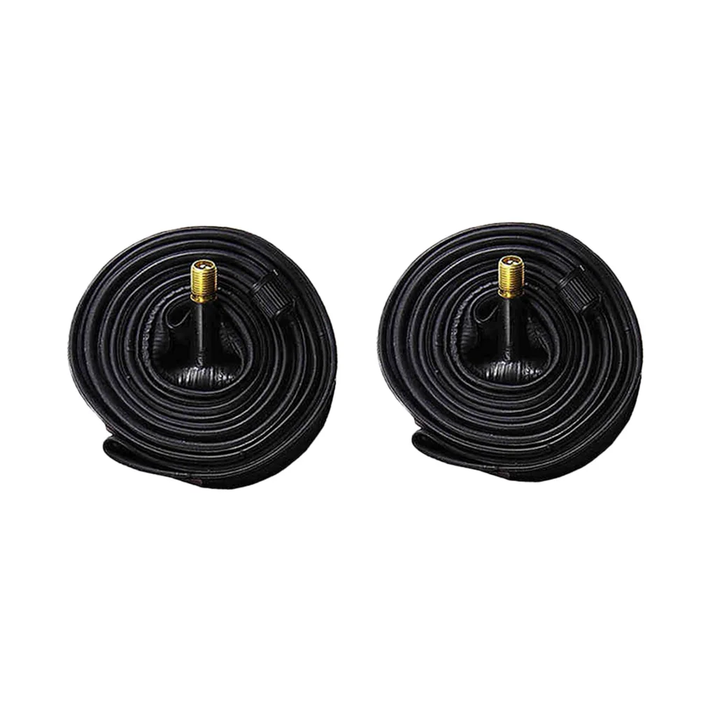 

2pcs Bicycle Inner Tube Rubber Stroller Mountain Bike Black Cycling Tubes Durable Soft Flexible Butyl Material Repair Gadget