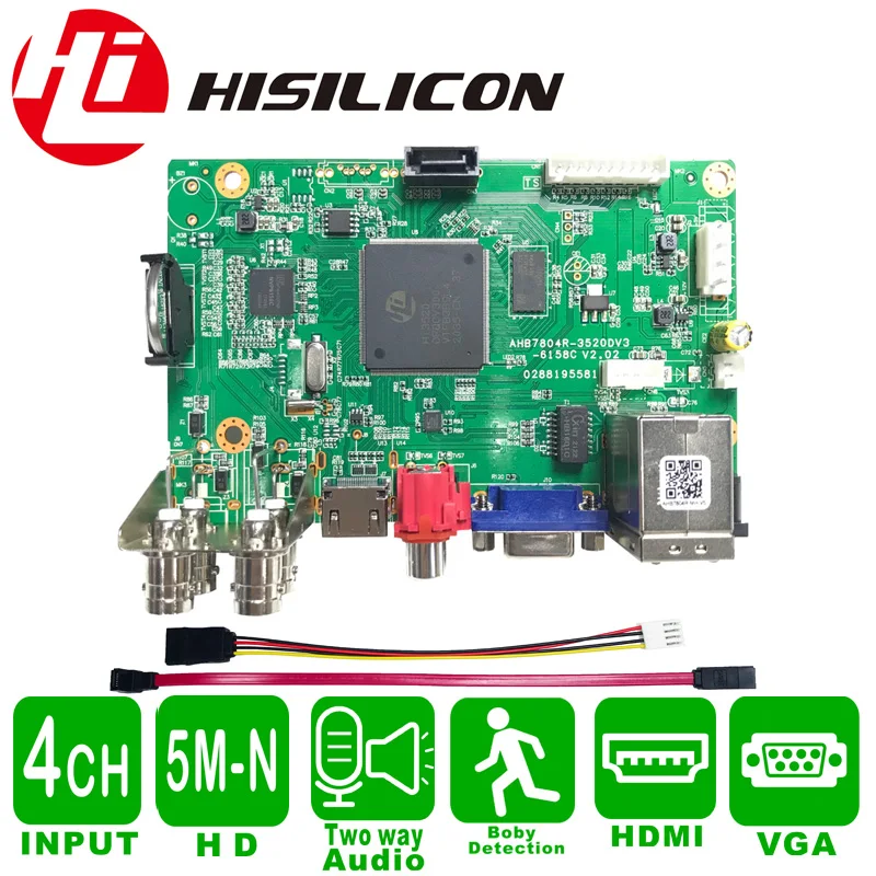 Xm Original 5Mp 4Ch Dvr HiSilicon Hi3520Dv300 Chipset Digital Video Recorder Board 4Channels Onivf Hdmi Vga Video Surveillance