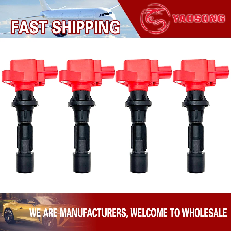 

4PCS ignition coils coil for Mazda 3 6 CX7 MX5 CX-7 MX-5 Miata Sport 2.0L 2.3L 2.5L 6M8G-12A366 L3G2-18-100A L3G218100A9U UF540