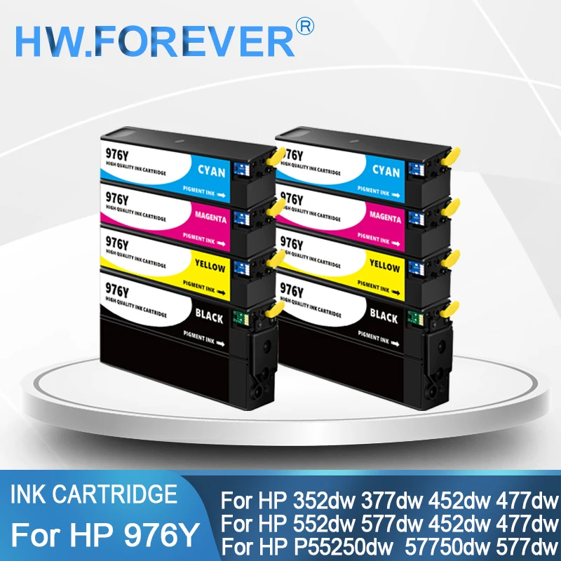 

Восстановленный картридж для HP 976Y 975XL 975A для HP PageWide 352dw 377dw/dn 452dn 477dn 477dw 552dw 577z резервуар для чернил принтера