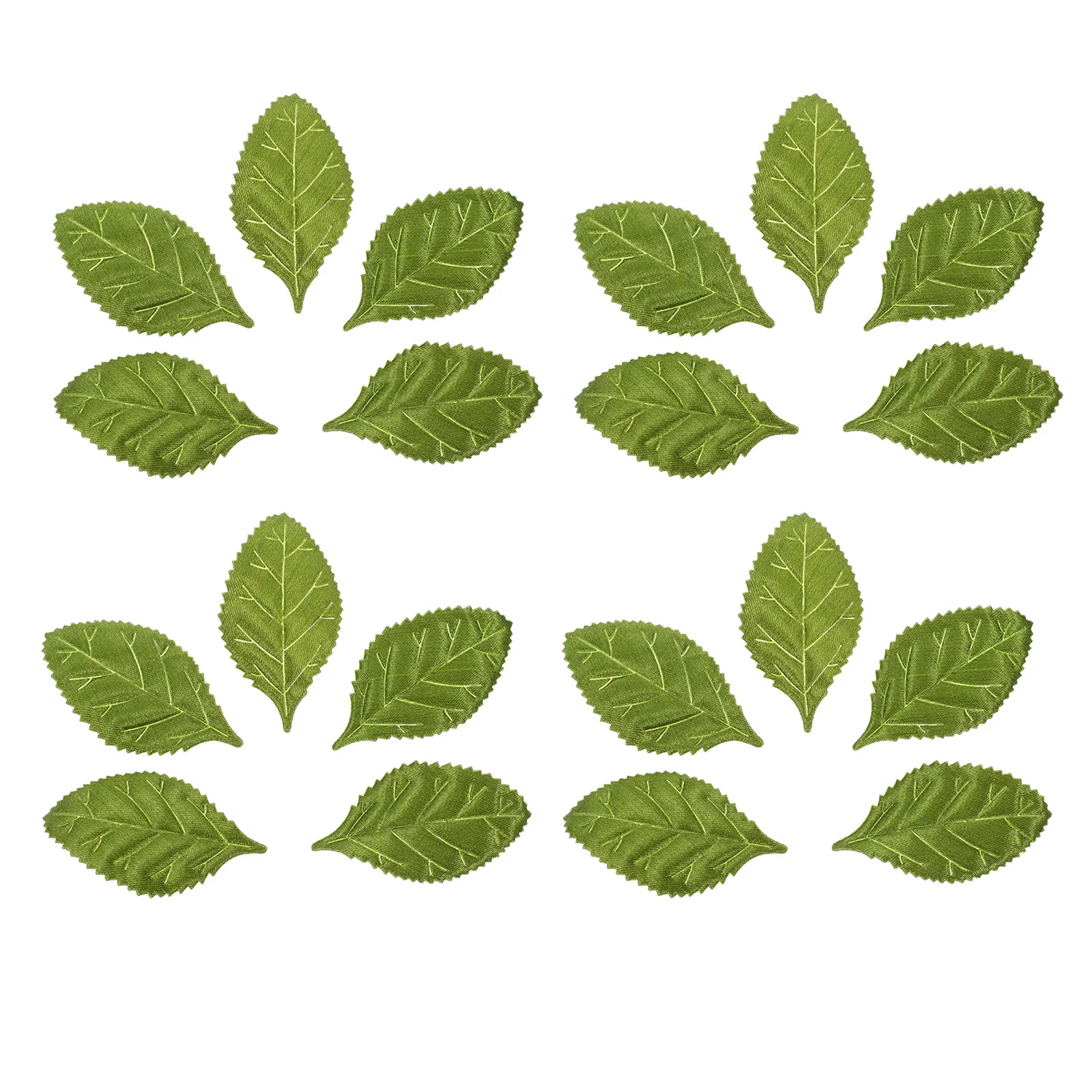 

100Pcs Simulation Leaves DIY Decorative Leaves Accessories for Hair Clips Headbands Hat Decoration Handcrafts Supplies