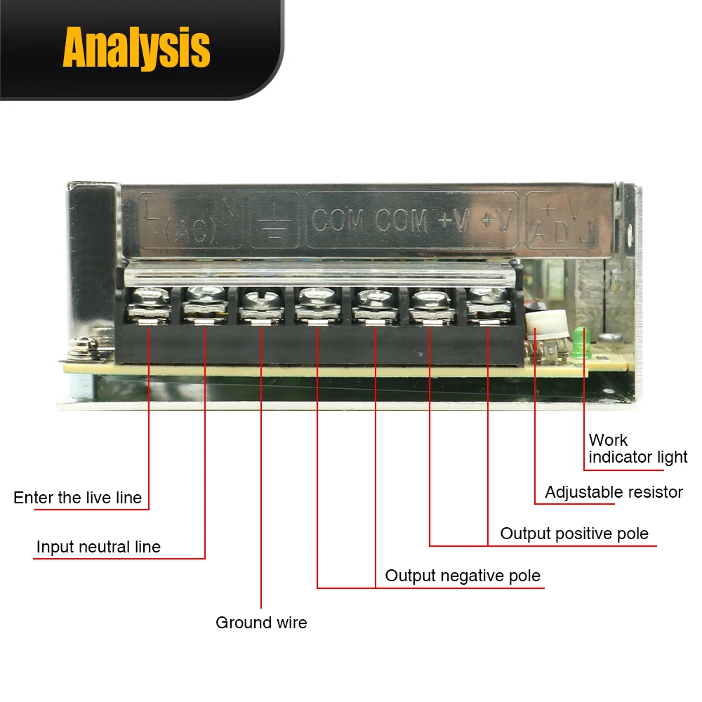 HLTNC Digital DC 120W motor paso a paso fuente de alimentación conmutada 24V 5A PLC Control de señal voltaje CA 110V 220V conversión para Cnc