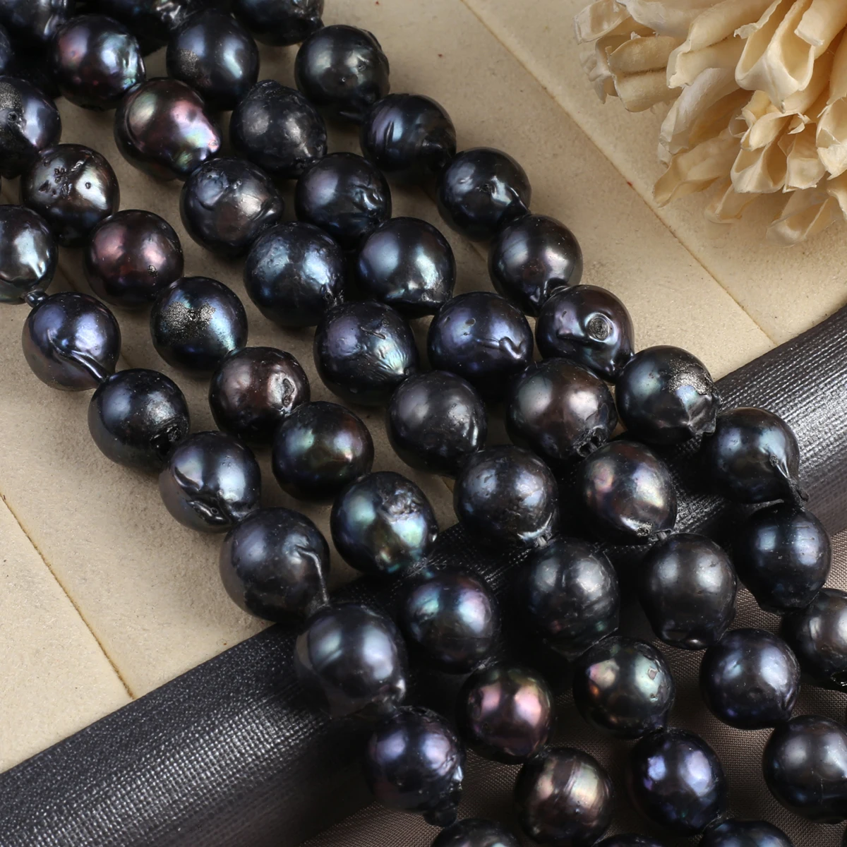 Natural Pearl Black Nucleated Baroque Exquisite Shape Elegant Appearance for DIY Jewelry Making Handmade Bracelet Necklace