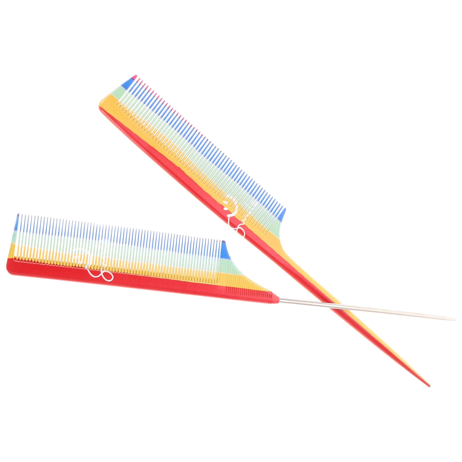 

2Pcs Hair Styling Rat Tail Combs Fine Tooth Hairdressing Combs Parting Teasing Sectioning Hair Coloring Tools Tease Comb