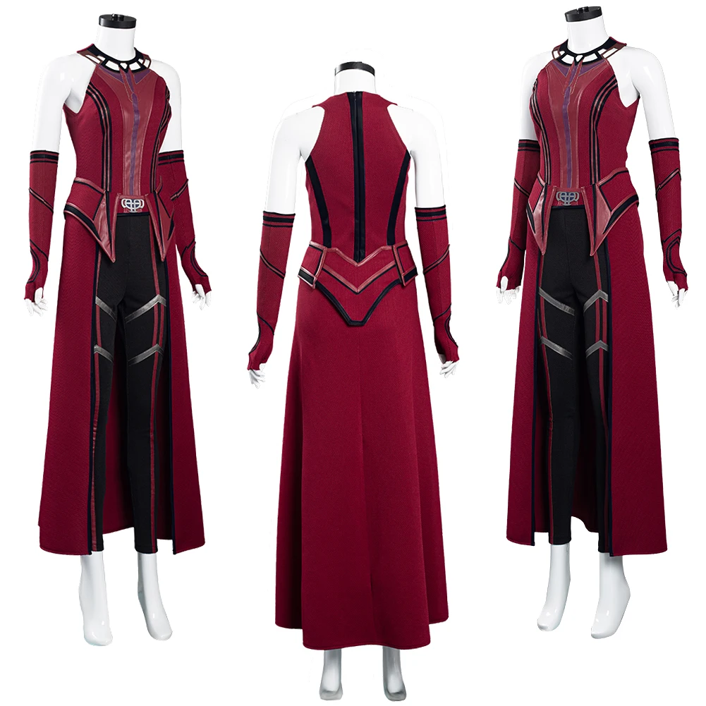 Scarlet Witch Cosplay Fantasy Battle Suits Movie Female Superhero Wanda Costume Outfits Halloween Carnival Women Adult Suit