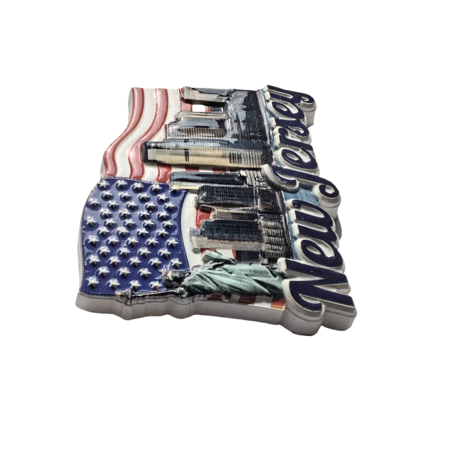 نيو جيرسي الولايات المتحدة الأمريكية ثلاثية الأبعاد مغناطيس الثلاجة هدية تذكارية ، الراتنج اليدوية نيو جيرسي مغناطيس الثلاجة مجموعة ديكور المنزل #3