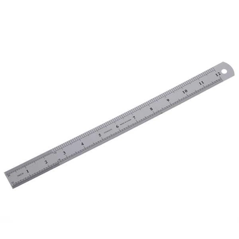 3X Stainless Steel Ruler Measure Metric Function 30Cm 12Inch