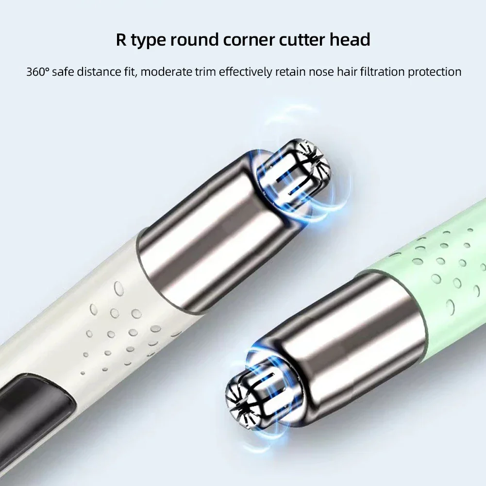 ماكينة تشذيب شعر الأنف الكهربائية للرجال، ماكينة قص شعر الأنف القابلة لإعادة الشحن عبر USB، أدوات حلاقة محمولة لإزالة شعر الأذن، أدوات حلاقة متعددة الحركية