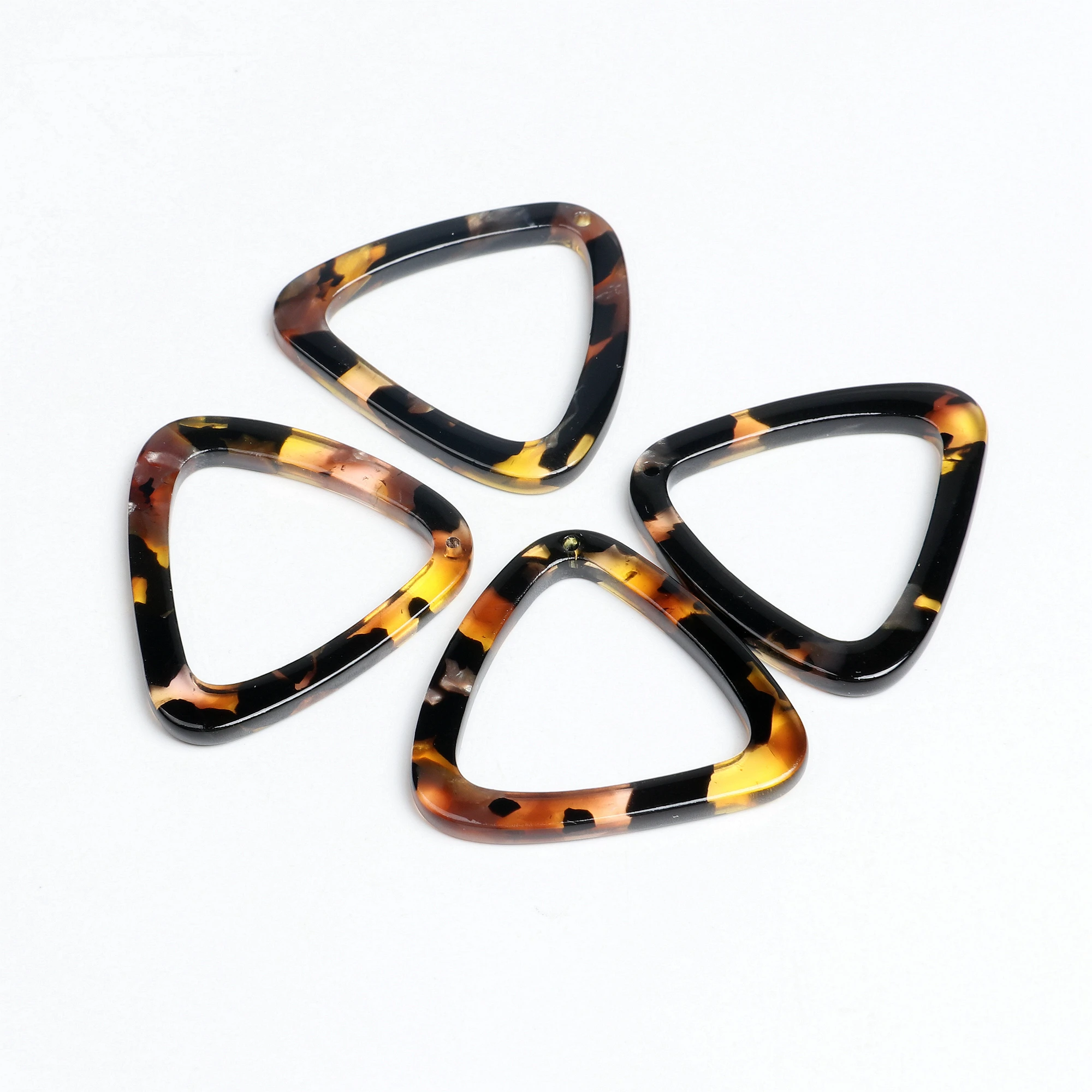 Tortoise Shell Earring Charms,Acetate Stick Charms,Triangle Shaped pendant,Triangle Shaped Earrings Part,31mm